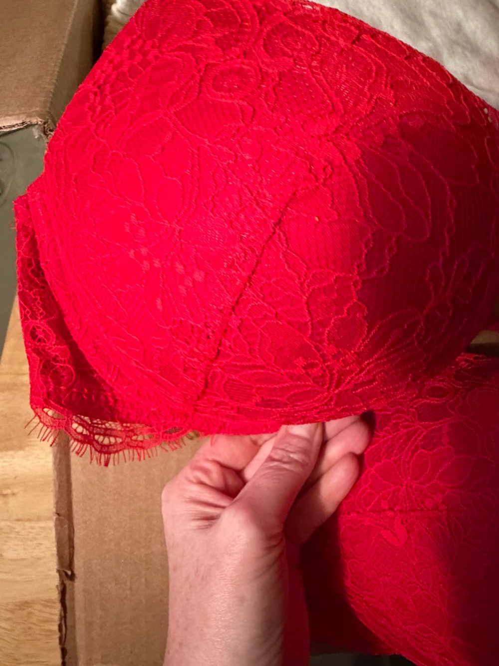 Victoria Secret Red Lace Strappy Push-Up Bra - Women Intimates - Picture 5 of 8